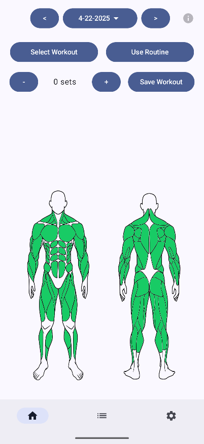 Workout App Screenshot